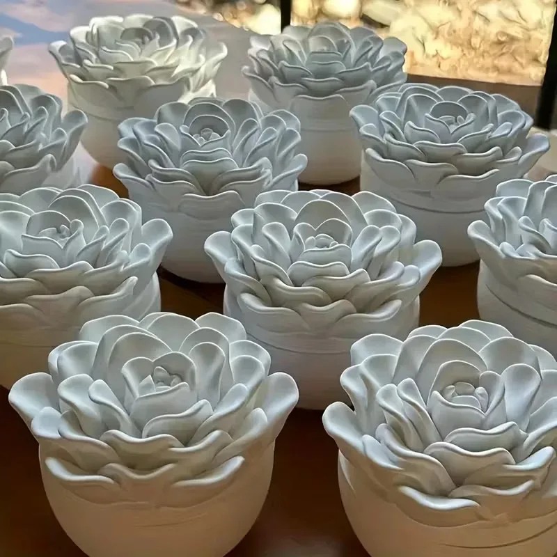 top quality 3d rose flower can - Candle Making Jars With Lids review and price